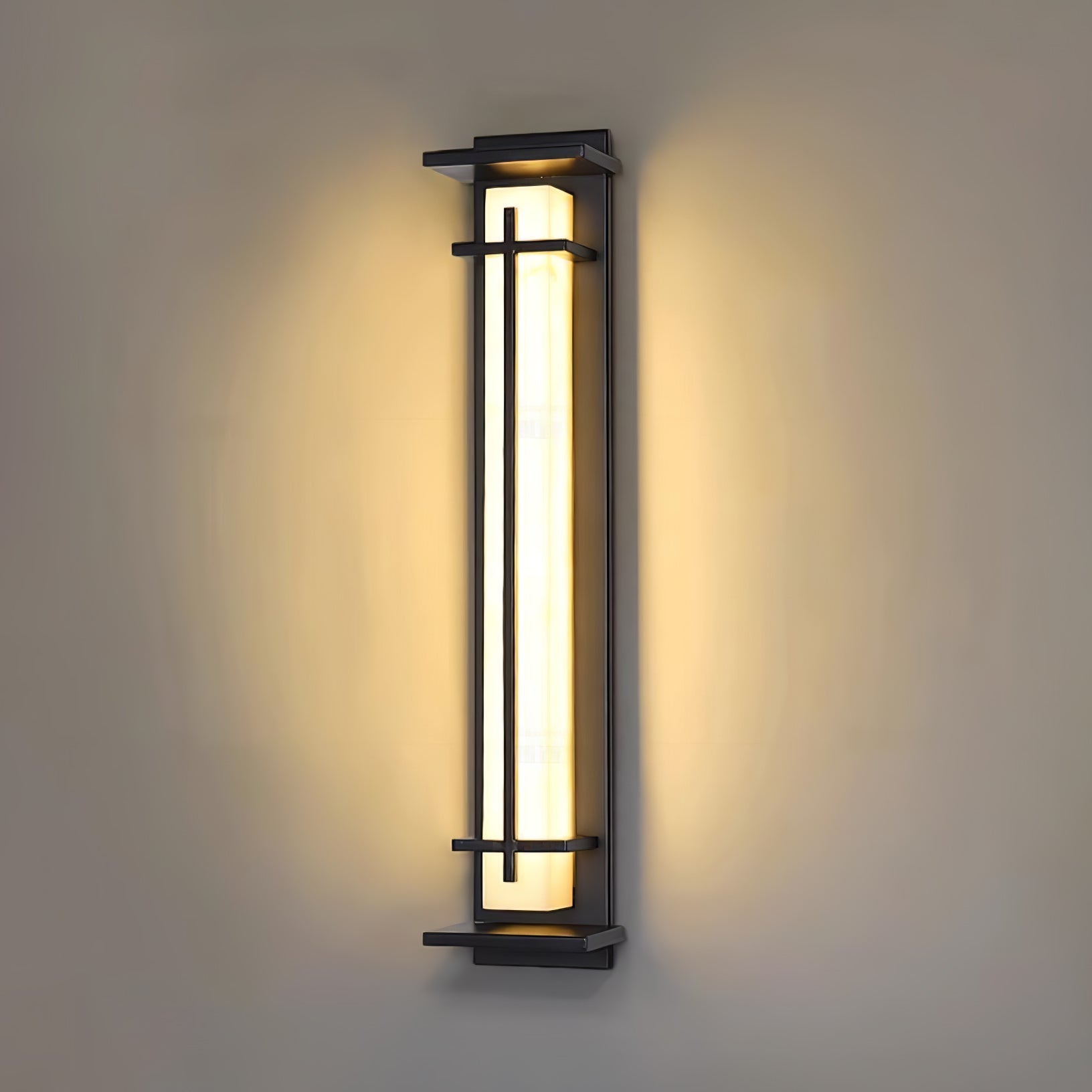 Applique murale extérieure carrée en albâtre – IP65, 3 tailles disponibles