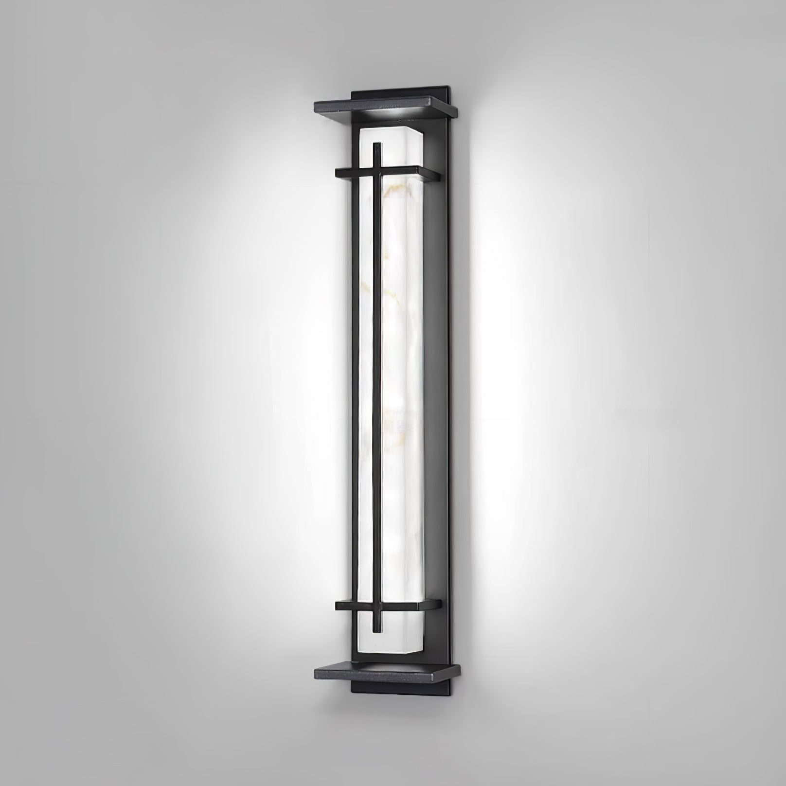 Applique murale extérieure carrée en albâtre – IP65, 3 tailles disponibles