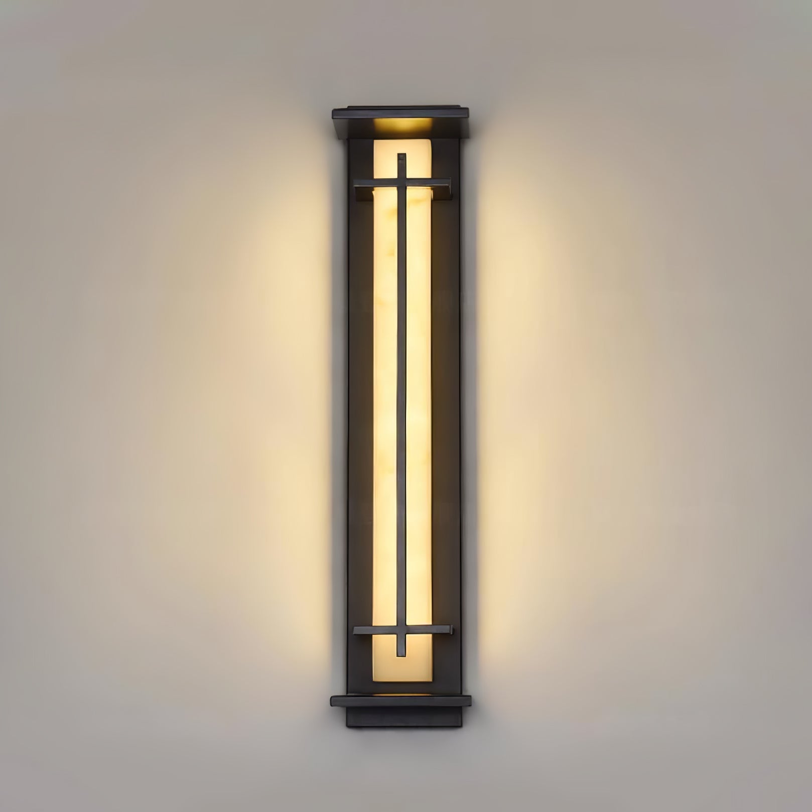 Applique murale extérieure carrée en albâtre – IP65, 3 tailles disponibles