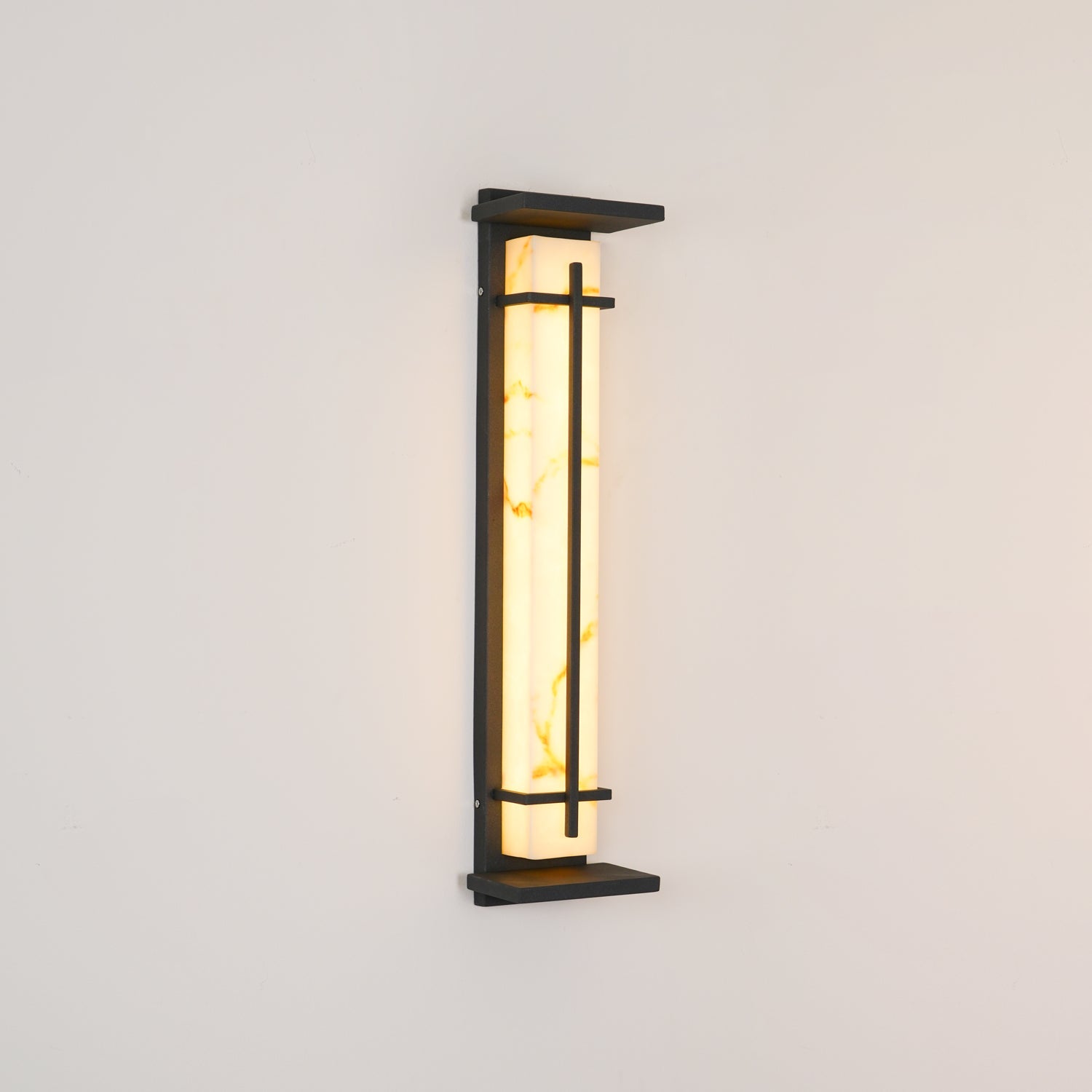 Applique murale extérieure carrée en albâtre – IP65, 3 tailles disponibles