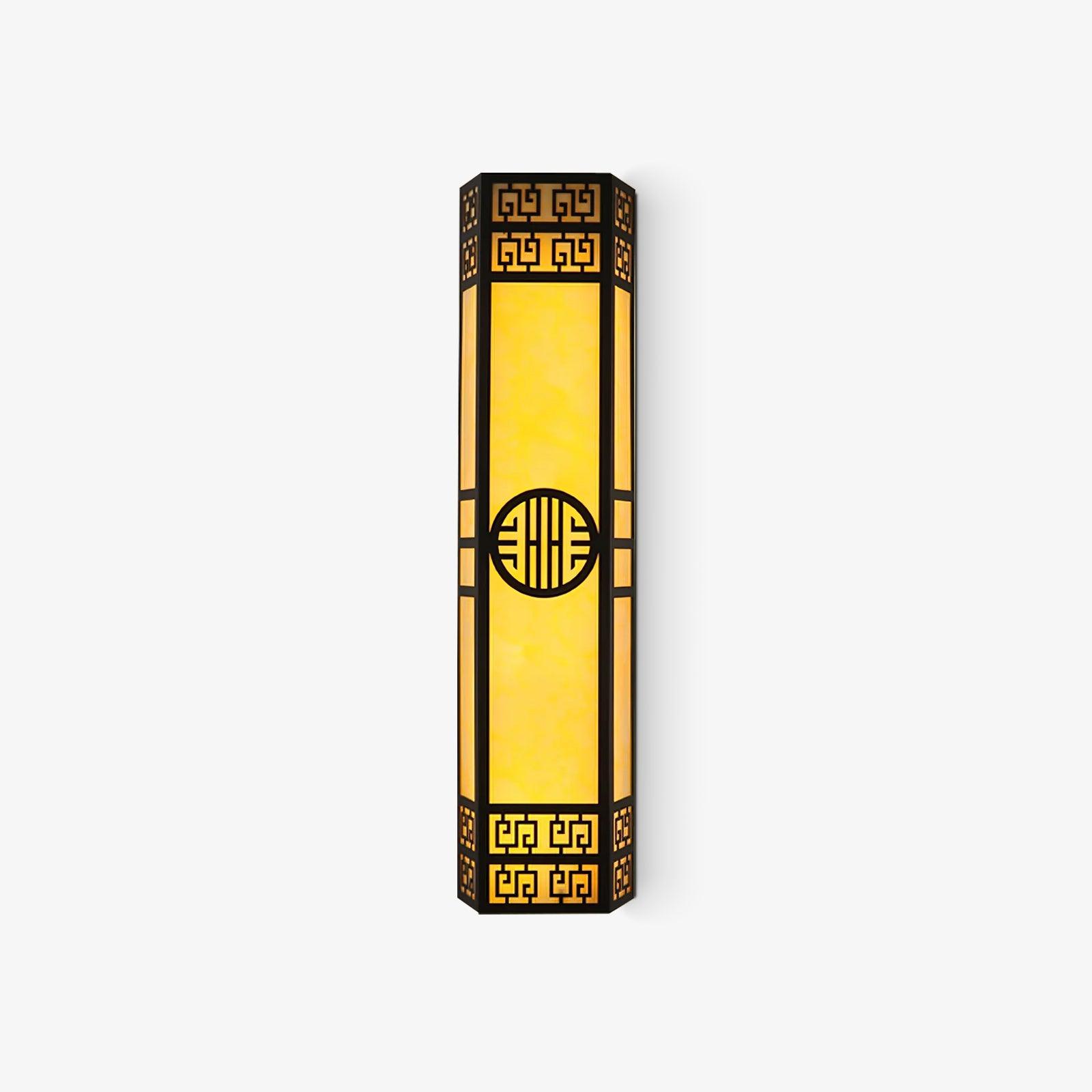 Applique murale extérieure Stripe – métal et plâtre albâtre, motifs naturels