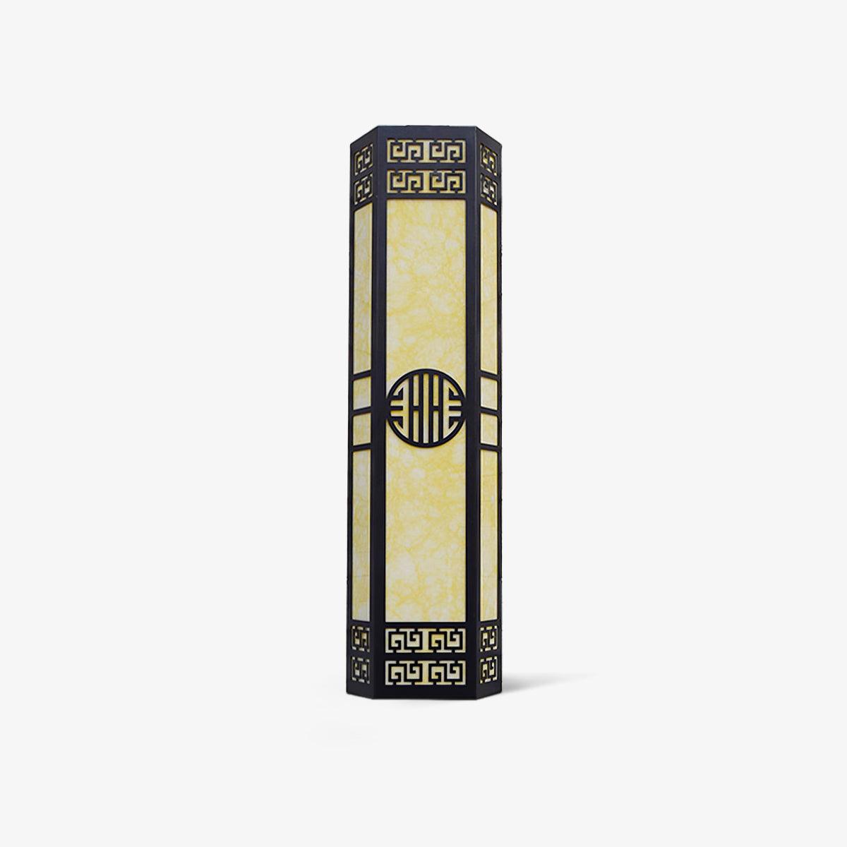 Applique murale extérieure Stripe – métal et plâtre albâtre, motifs naturels