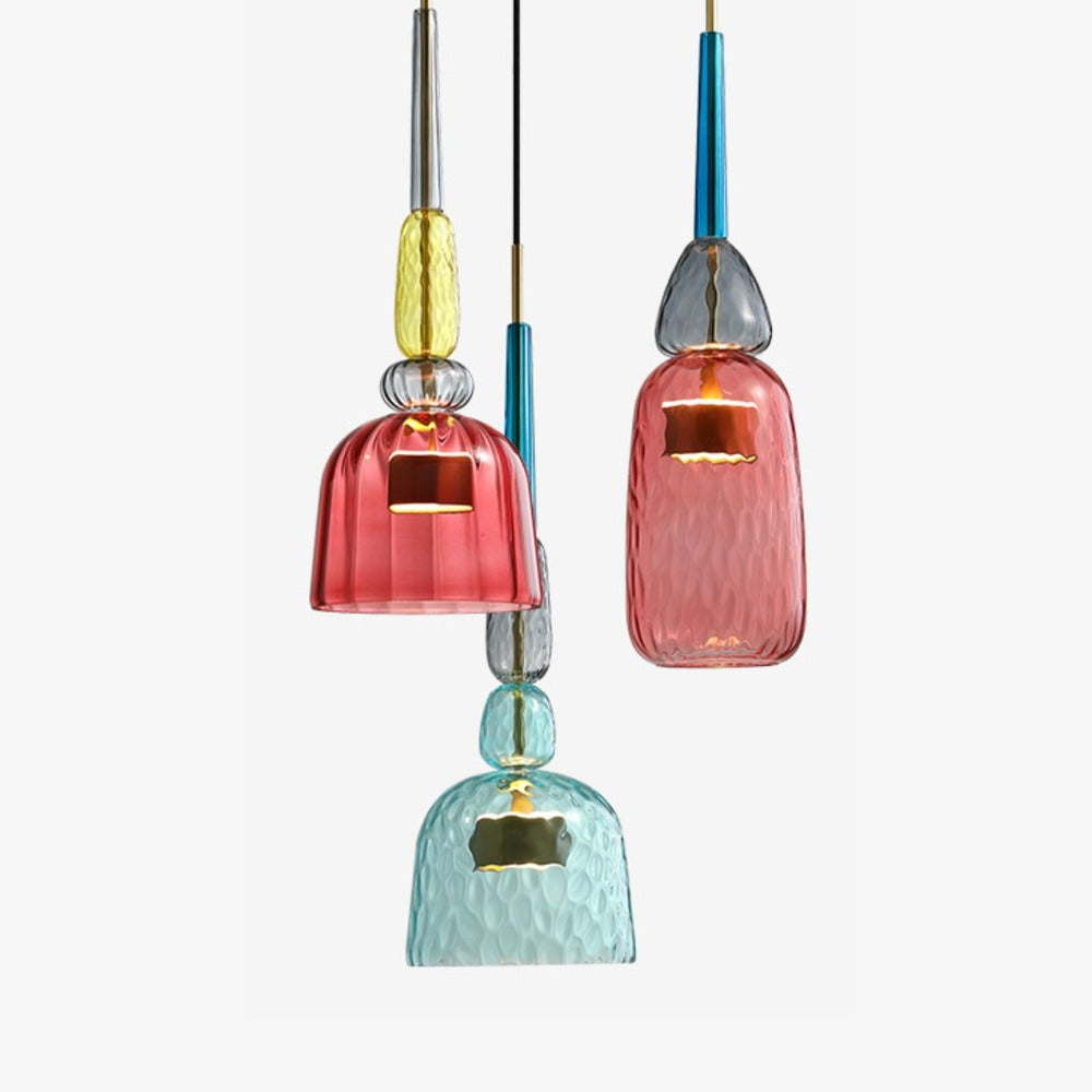 Suspension LED en verre teinté coloré – style nordique Illumy