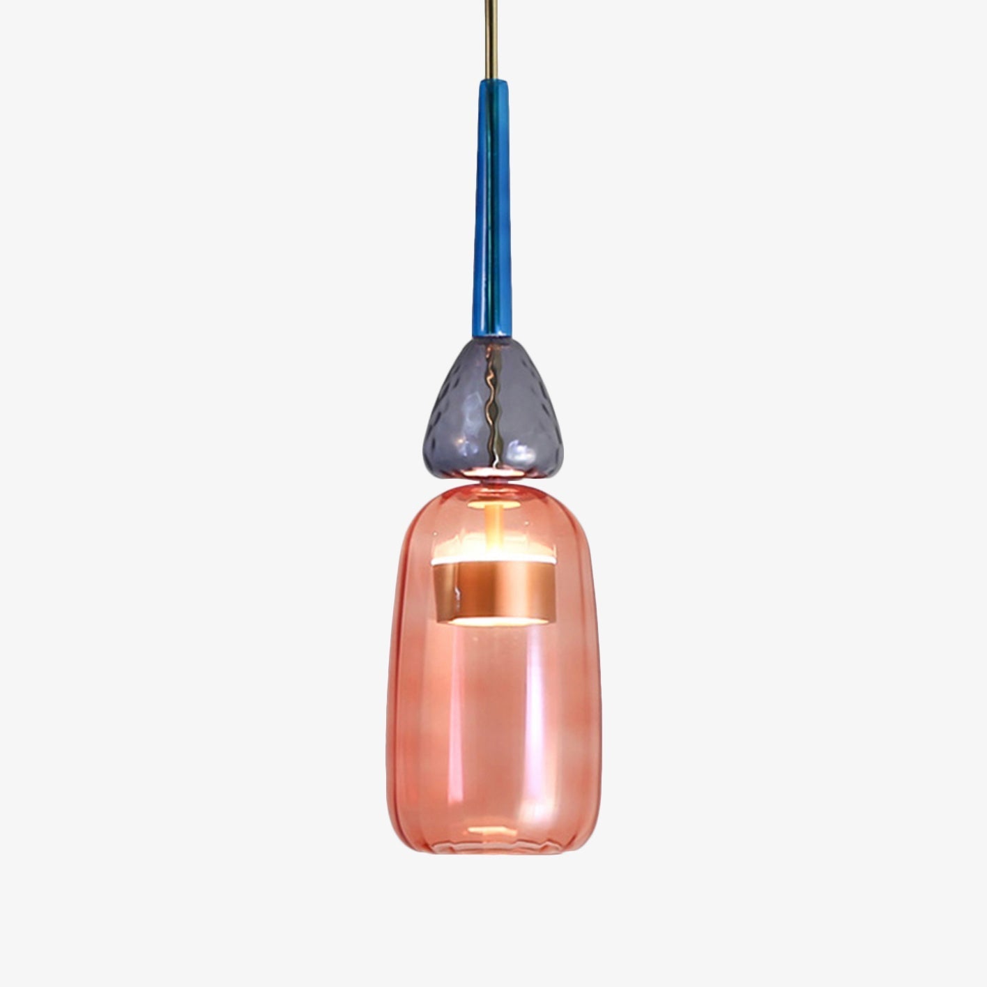 Suspension LED en verre teinté coloré – style nordique Illumy