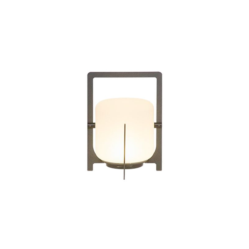 Lampe de table lanterne en inox – allumage automatique crépusculaire