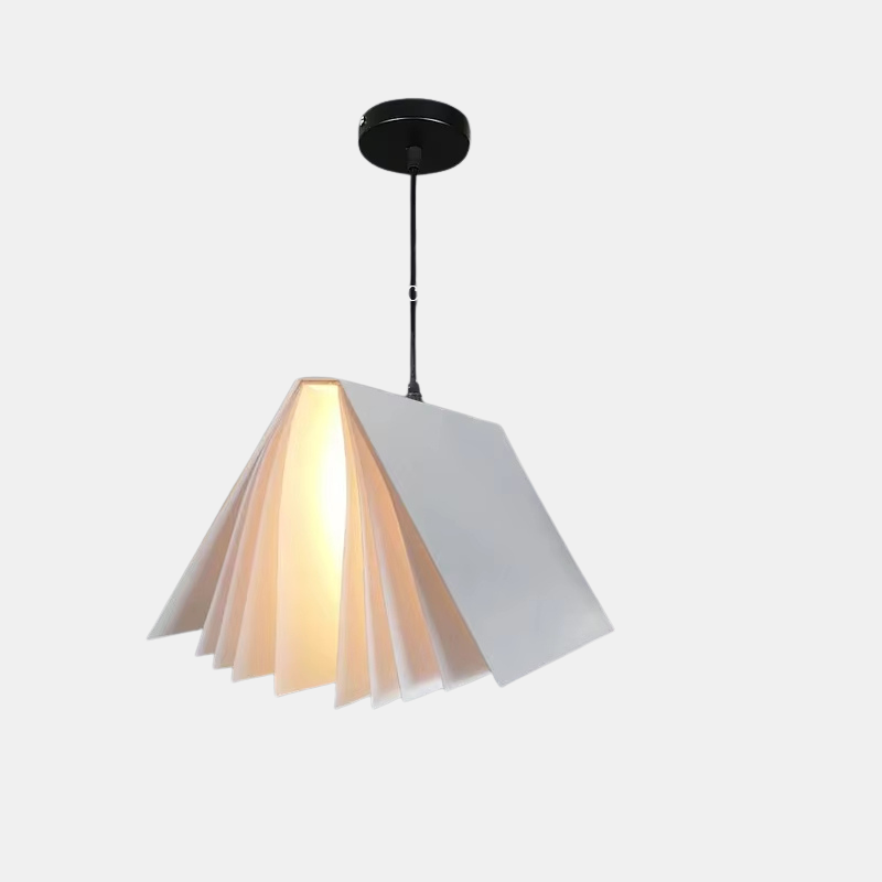 Suspension Livre Volant en Métal et PVC – Luminaire Suspendu Moderne Lumière