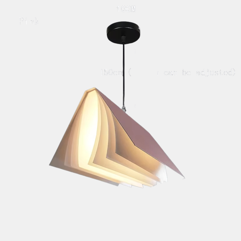Suspension Livre Volant en Métal et PVC – Luminaire Suspendu Moderne Lumière