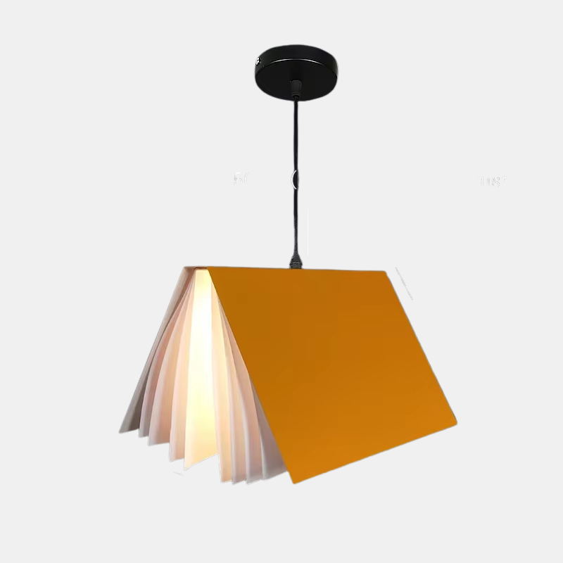 Suspension Livre Volant en Métal et PVC – Luminaire Suspendu Moderne Lumière