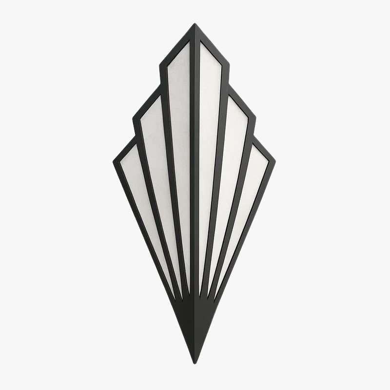Applique murale triangulaire LED en métal coloré – design géométrique