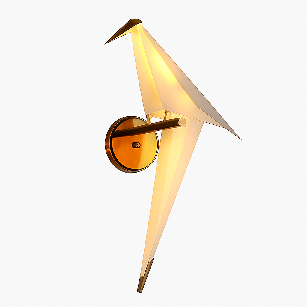 Applique murale oiseau design en métal – inspiration origami, Bird