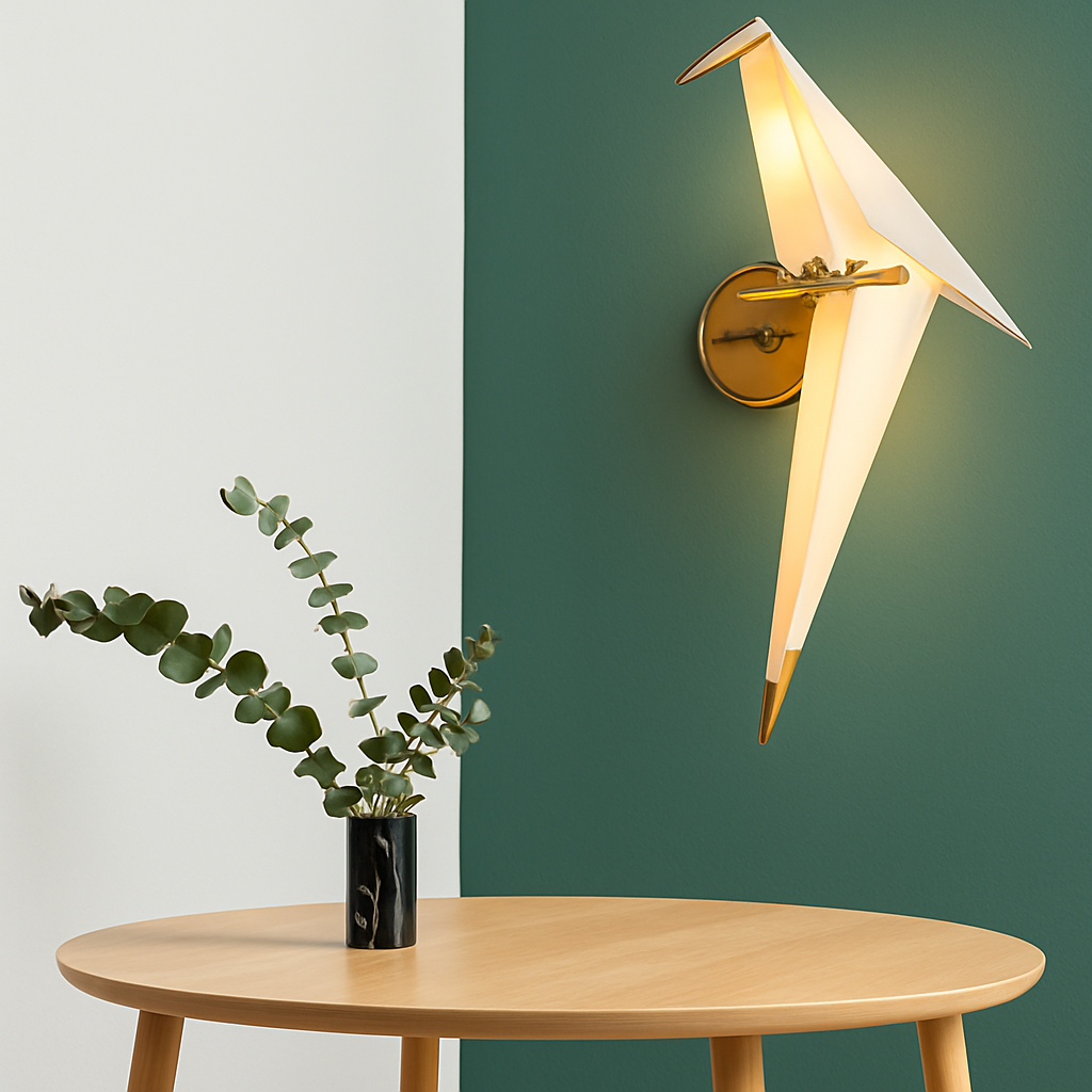 Applique murale oiseau design en métal – inspiration origami, Bird