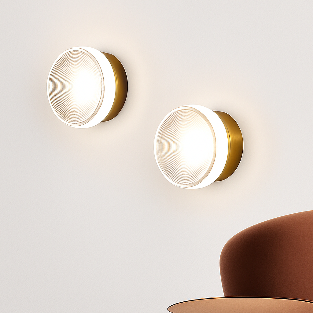Applique murale ronde LED en verre – éclairage intérieur polyvalent