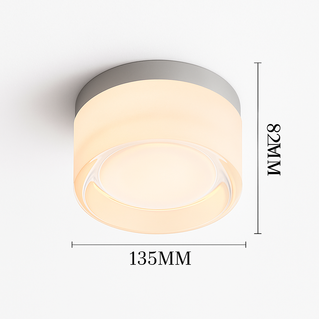 Applique murale ronde LED en verre – éclairage intérieur polyvalent