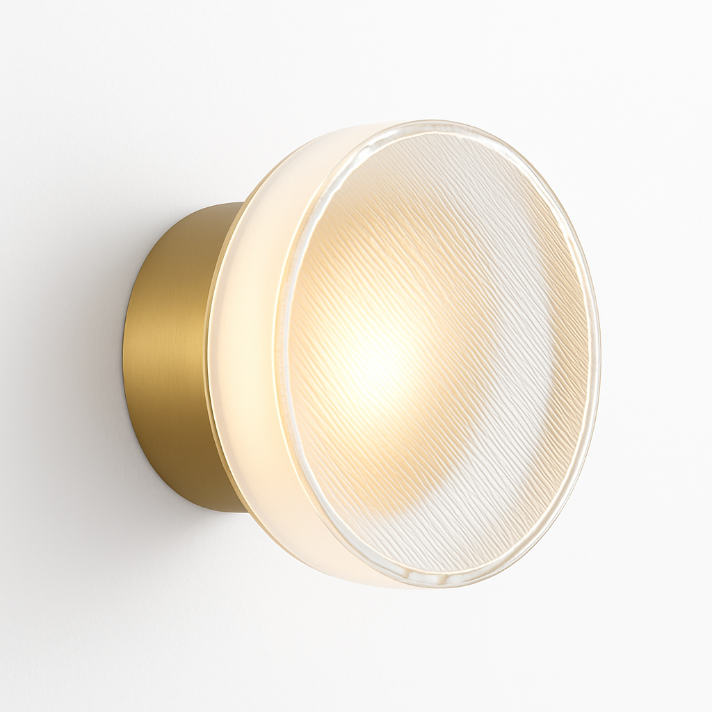 Applique murale ronde LED en verre – éclairage intérieur polyvalent
