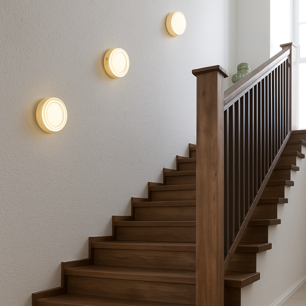 Applique murale ronde LED en verre – éclairage intérieur polyvalent