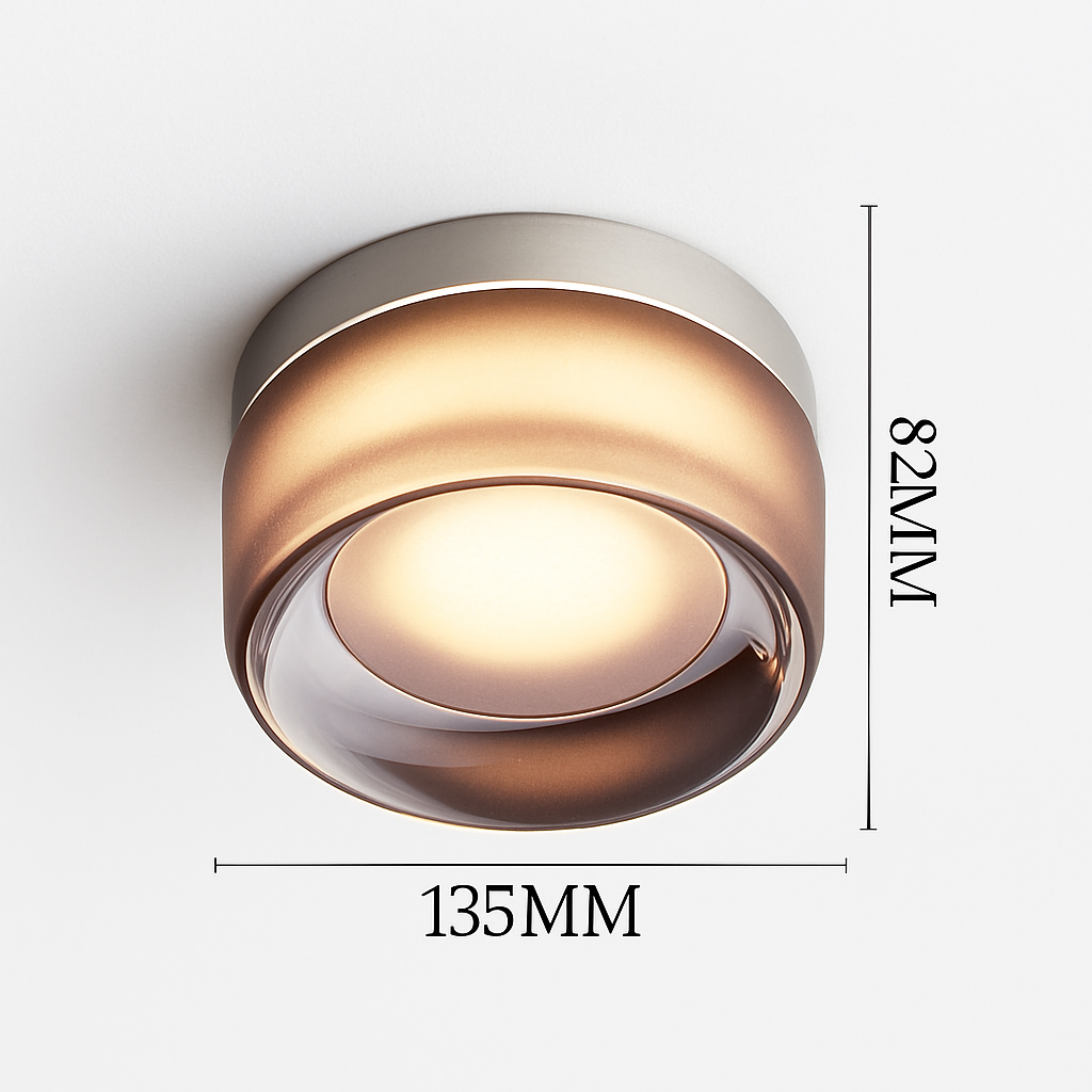 Applique murale ronde LED en verre – éclairage intérieur polyvalent