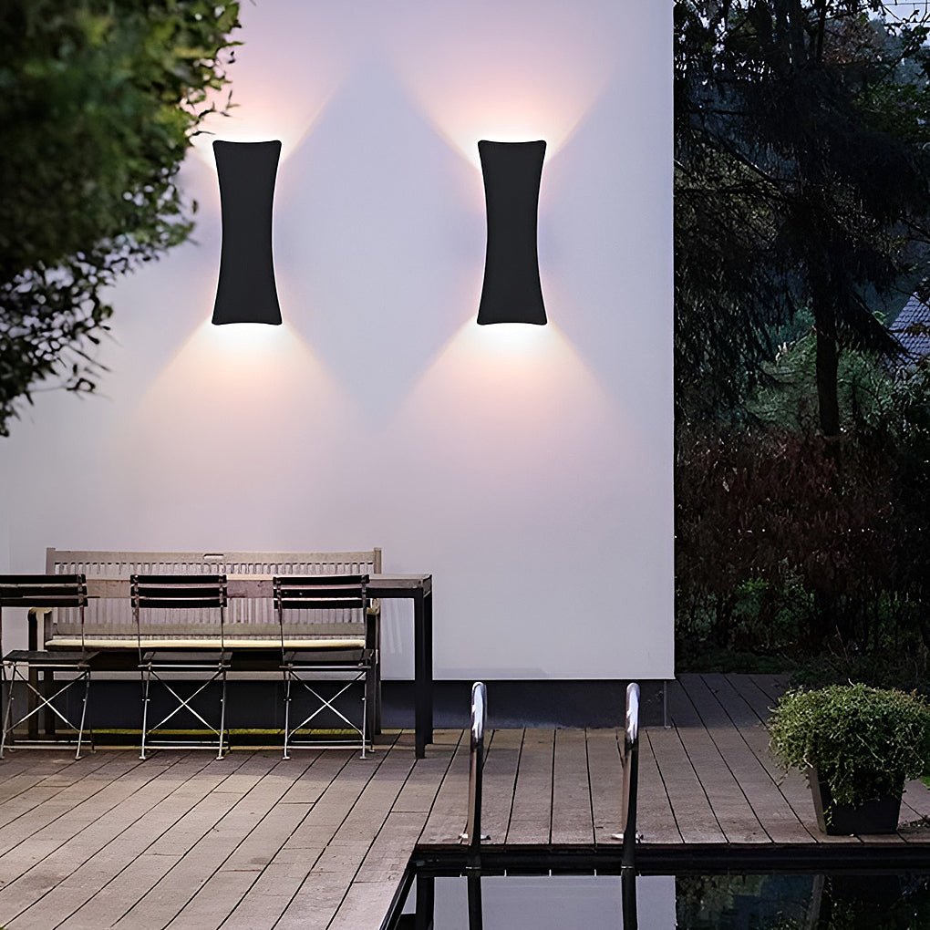 Applique Murale Extérieure LED Aluminium – Éclairage Haut & Bas