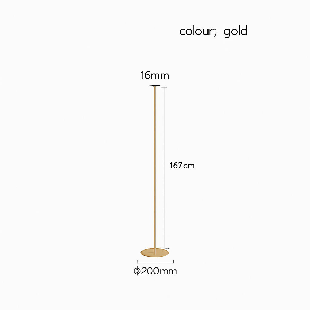 Lampadaire LED minimaliste en métal noir – design épuré Lucien