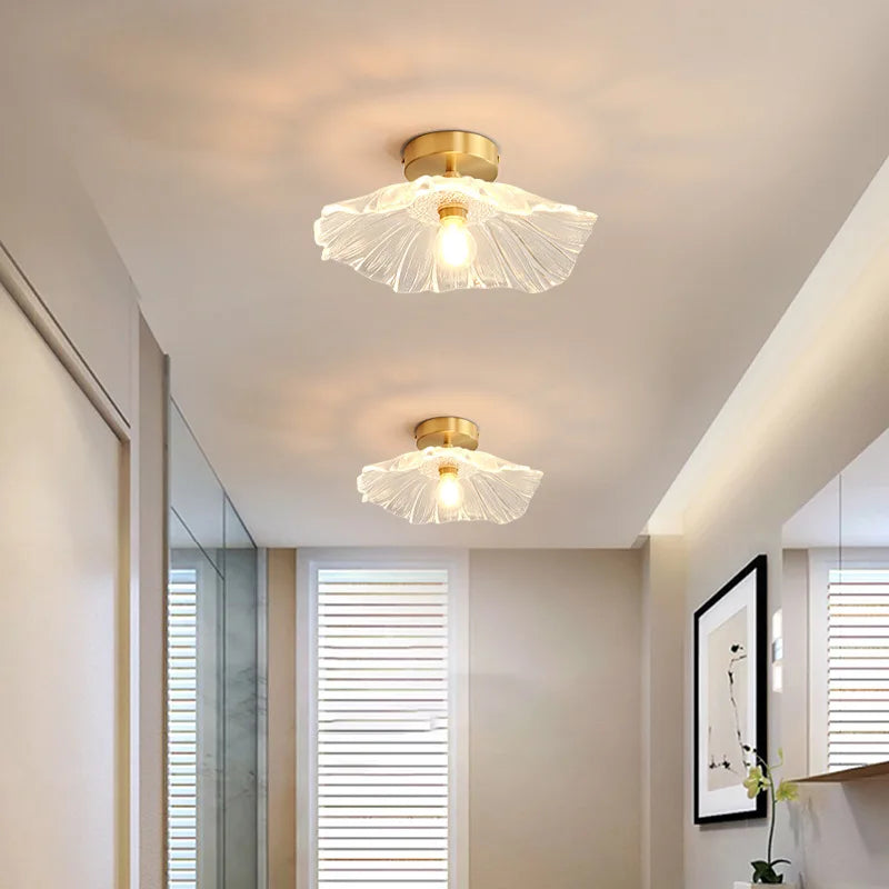 Suspension florale en verre sculpté Floréa
