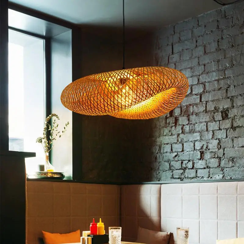 Suspension en bambou sculptural Oceïa