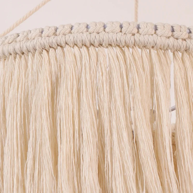 Suspension bohème en macramé de coton Seraya