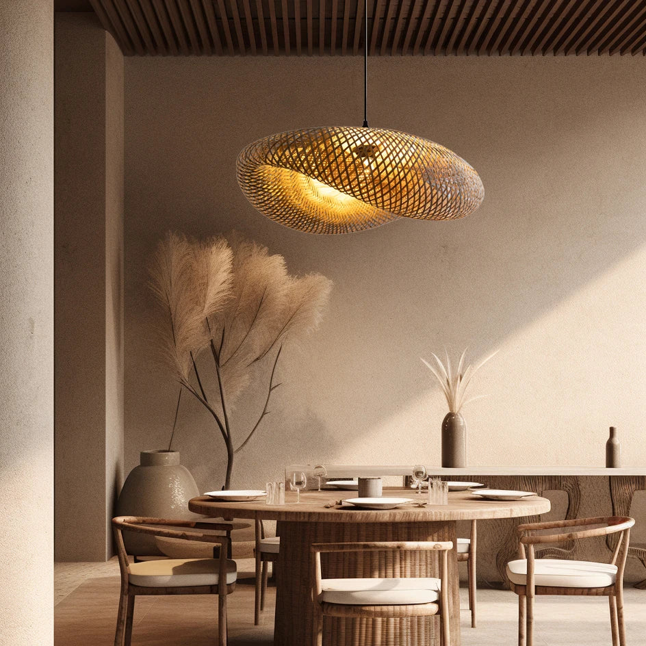 Suspension en bambou sculptural Oceïa