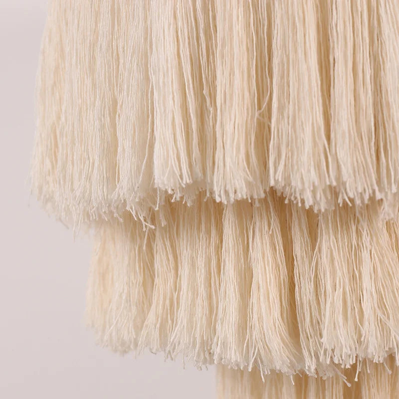 Suspension bohème en macramé de coton Seraya