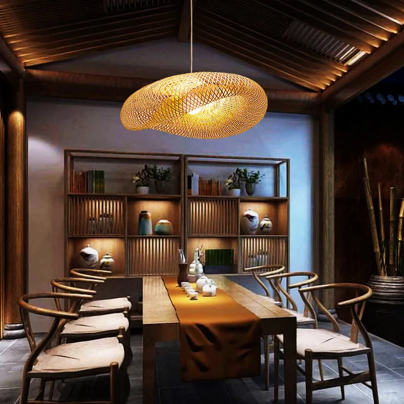 Suspension en bambou sculptural Oceïa