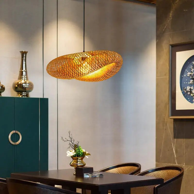 Suspension en bambou sculptural Oceïa