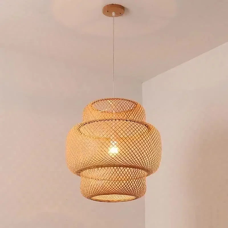 Suspension en bambou tressé Aurélia