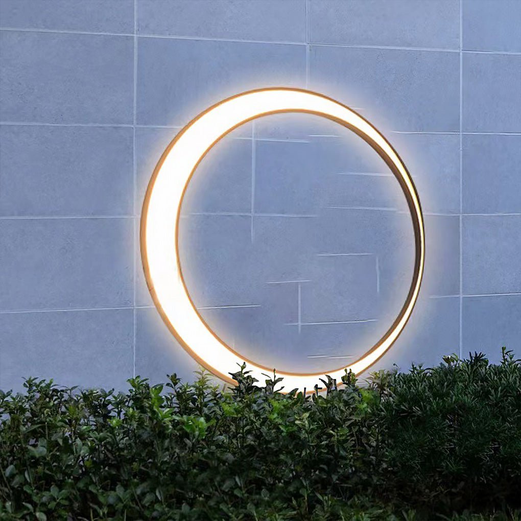Applique Murale Extérieure Ronde LED – Effet Pleine Lune
