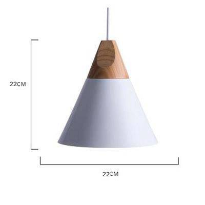 Suspension conique en bois et aluminium – style vintage intemporel