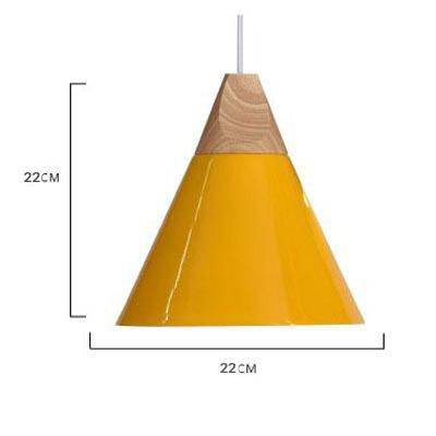 Suspension conique en bois et aluminium – style vintage intemporel