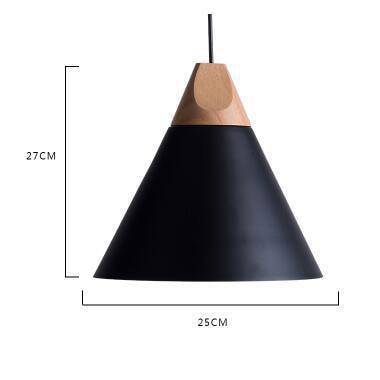 Suspension conique en bois et aluminium – style vintage intemporel