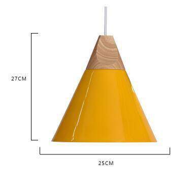 Suspension conique en bois et aluminium – style vintage intemporel