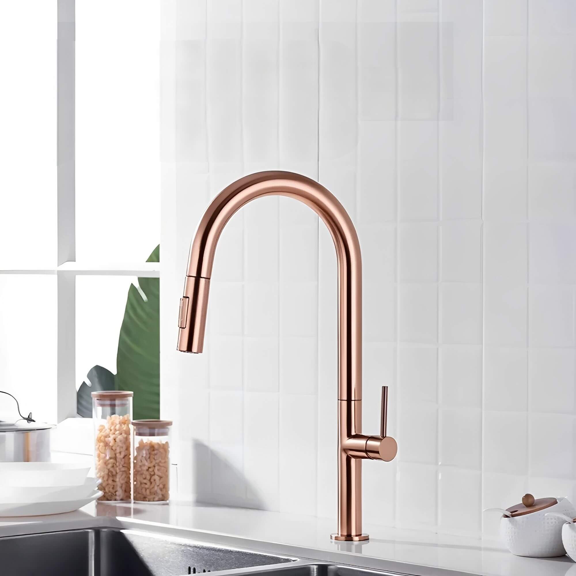 Robinet de cuisine avec douchette extractible design