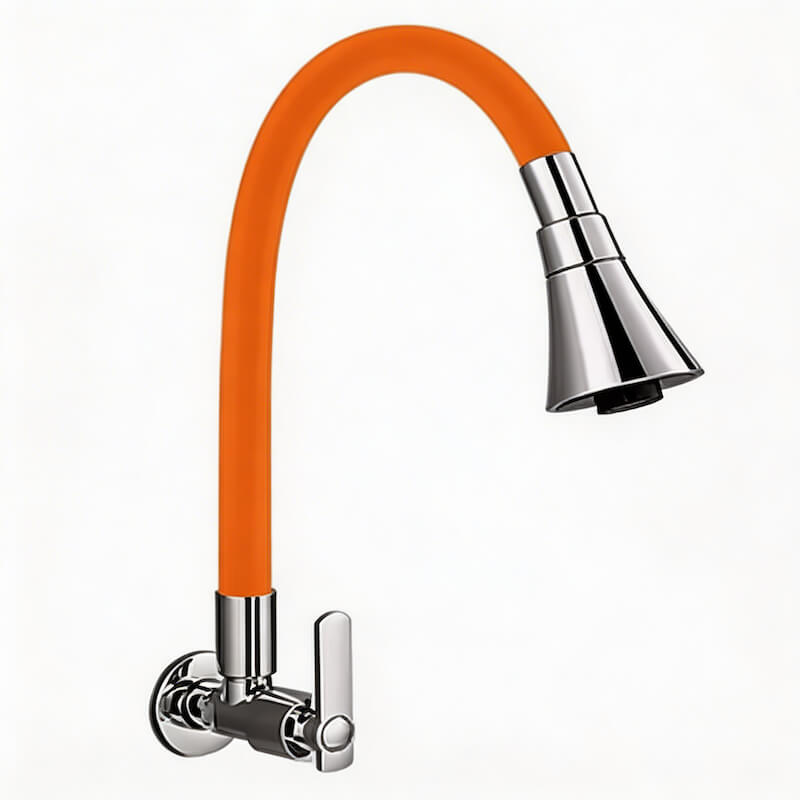 Robinet mural cuisine - Flexible pivotant 360° - Eau froide