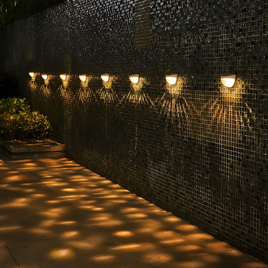 Lot de 4 Appliques Solaires Extérieures LED 3000K