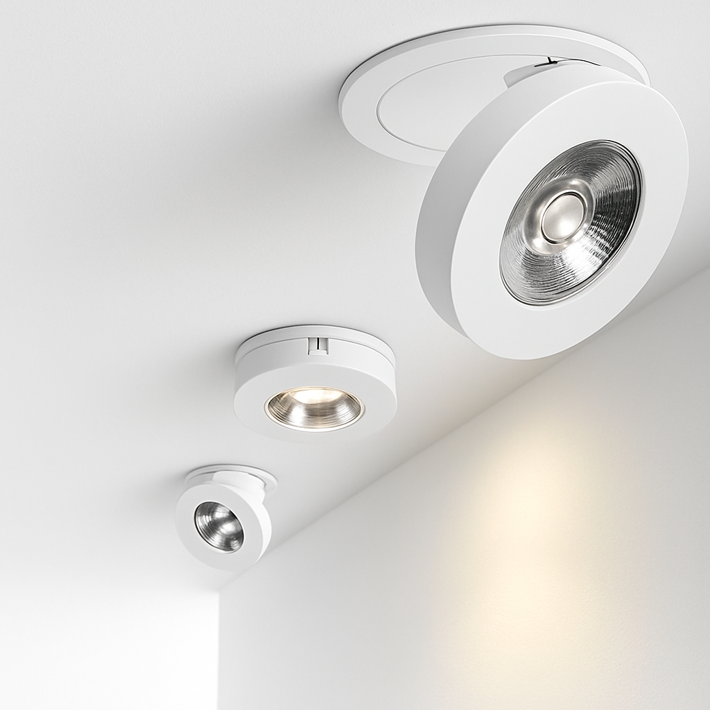 Spot LED rond orientable encastrable en aluminium – dimmable, Slim