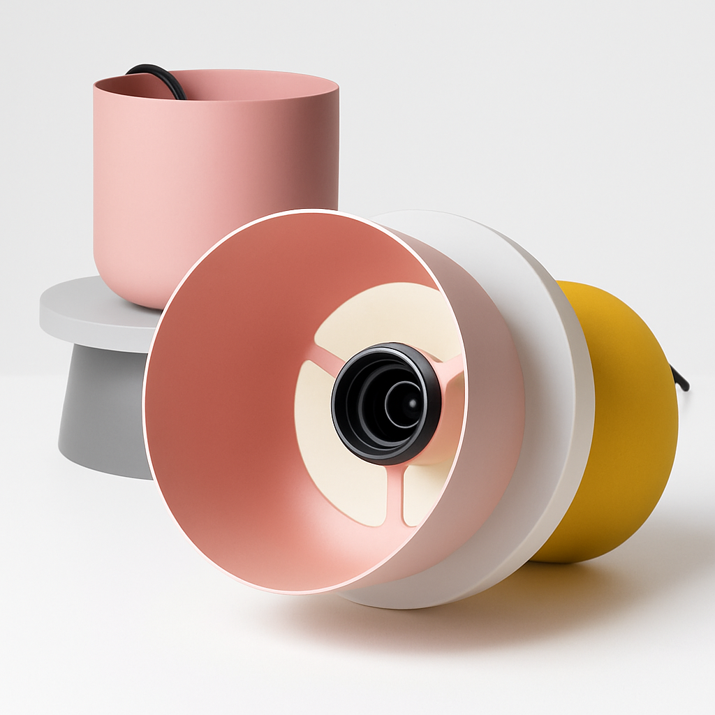 Suspension géométrique en métal coloré – formes ludiques Makazon