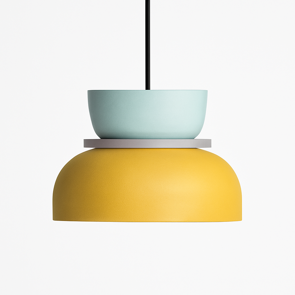 Suspension géométrique en métal coloré – formes ludiques Makazon