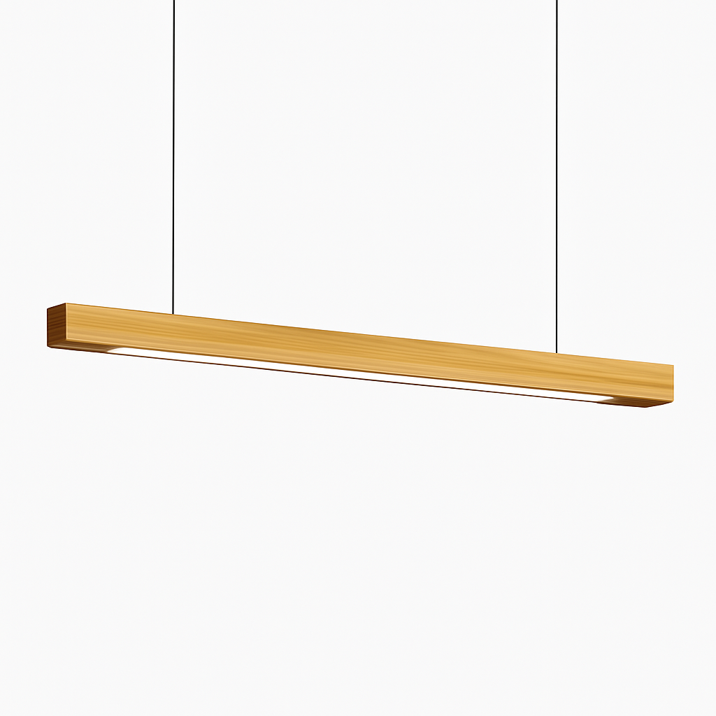 Suspension LED en bois allongé style scandinave – Hang