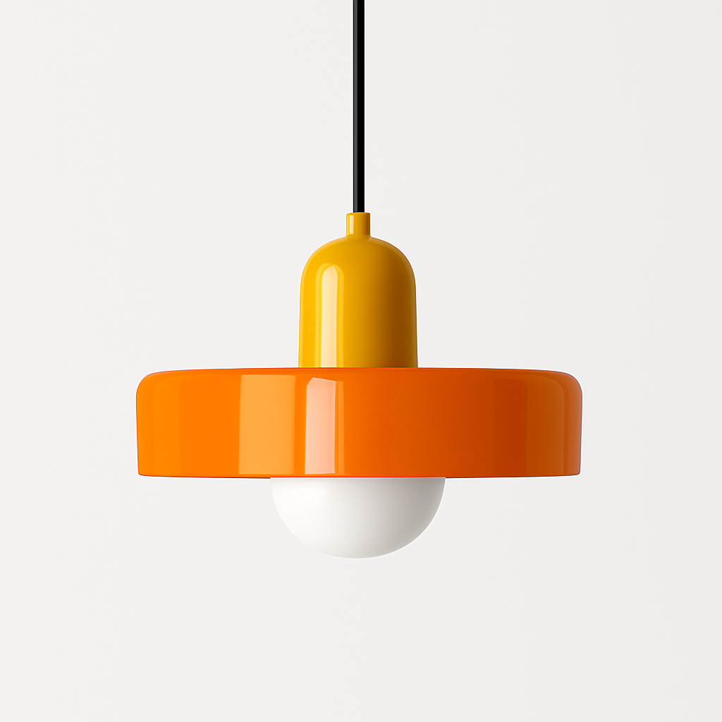 Suspension en verre soufflé teinté couleurs douces style nordique