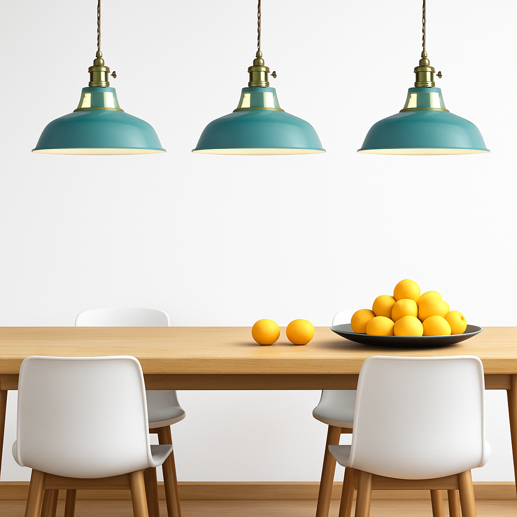 Suspension LED en métal coloré style industriel – Loft