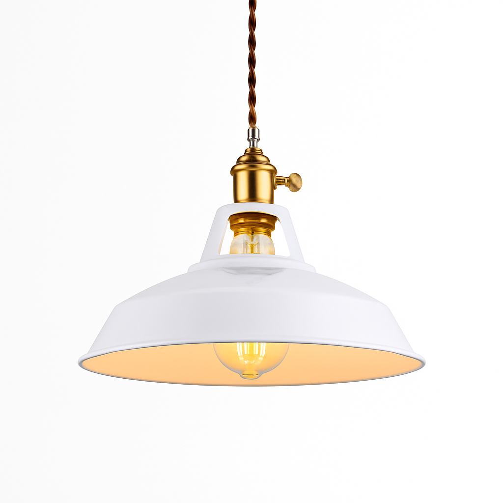 Suspension LED en métal coloré style industriel – Loft