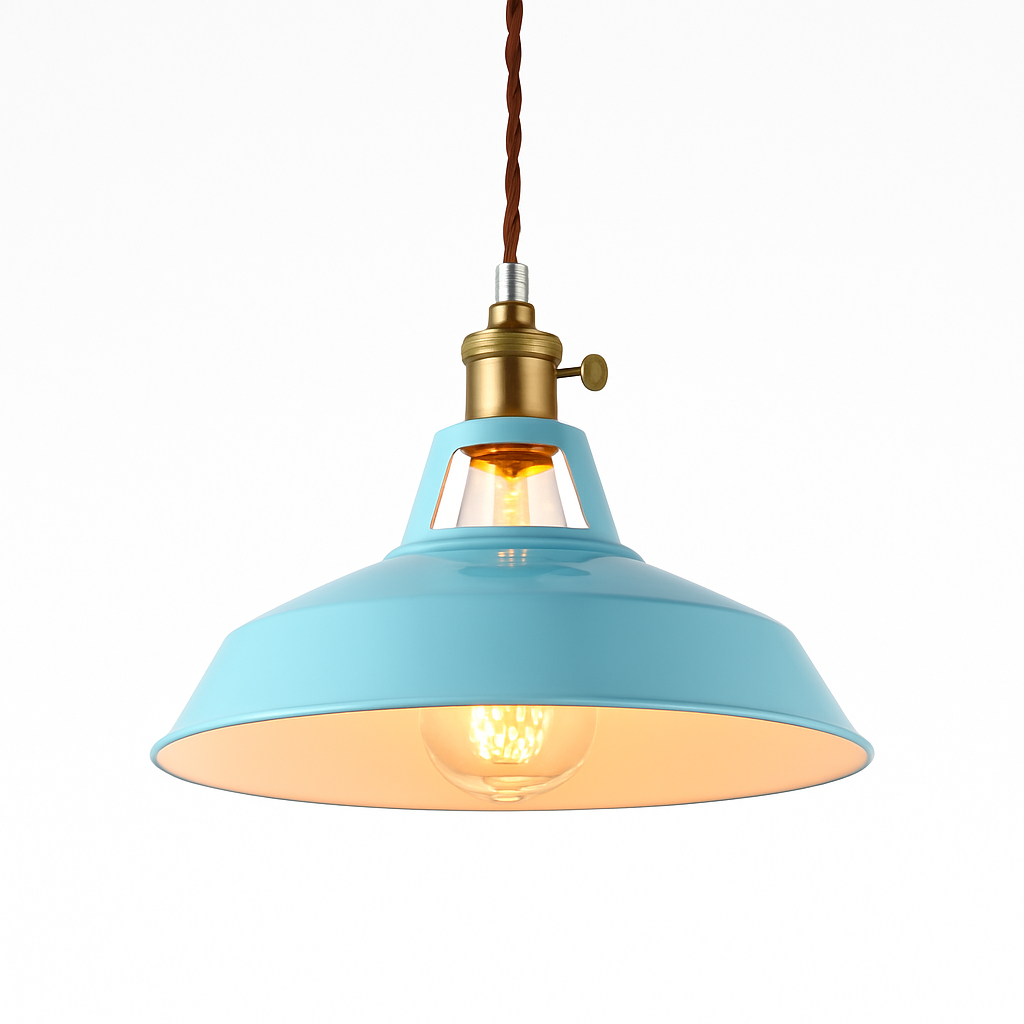 Suspension LED en métal coloré style industriel – Loft