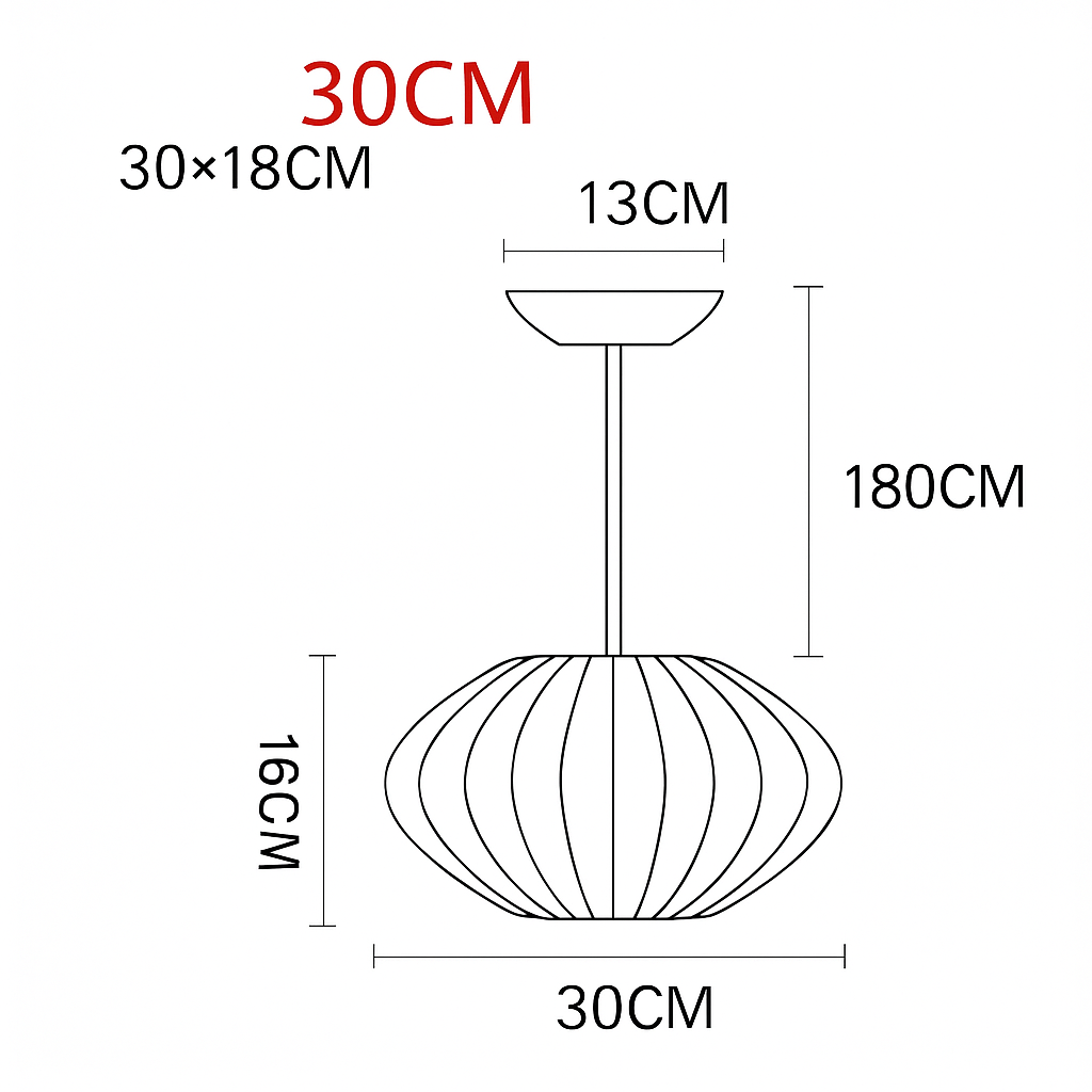 Suspension en tissu style japonais – lumière douce et raffinée Silk