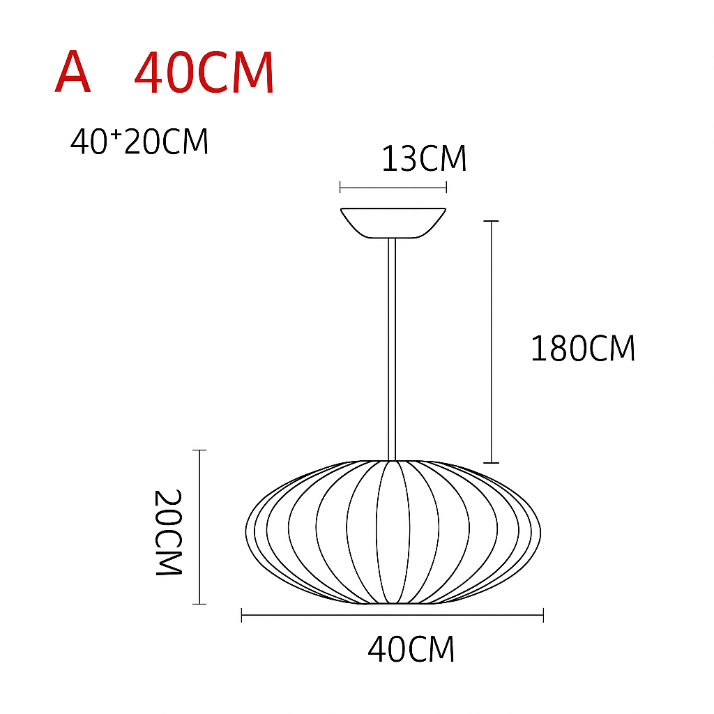 Suspension en tissu style japonais – lumière douce et raffinée Silk
