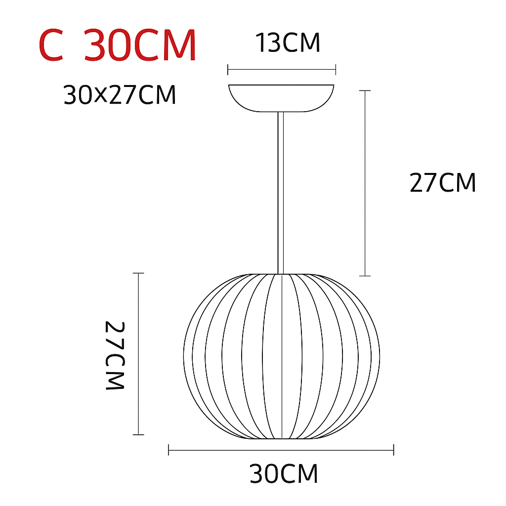 Suspension en tissu style japonais – lumière douce et raffinée Silk