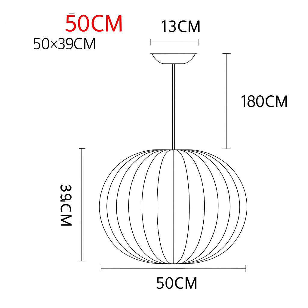 Suspension en tissu style japonais – lumière douce et raffinée Silk